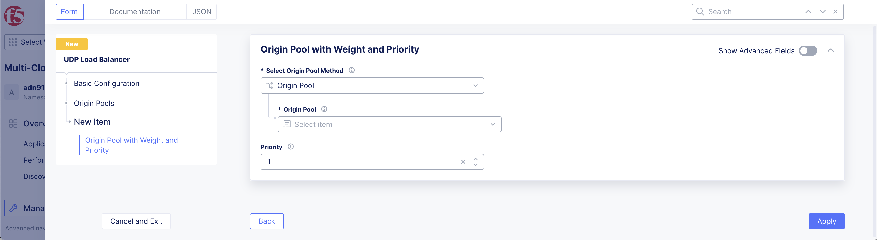 Figure: Creation Form