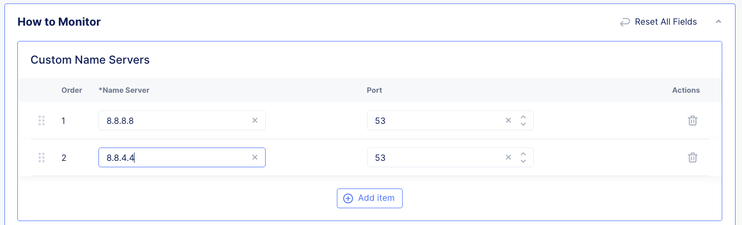 Figure: Added Nameservers