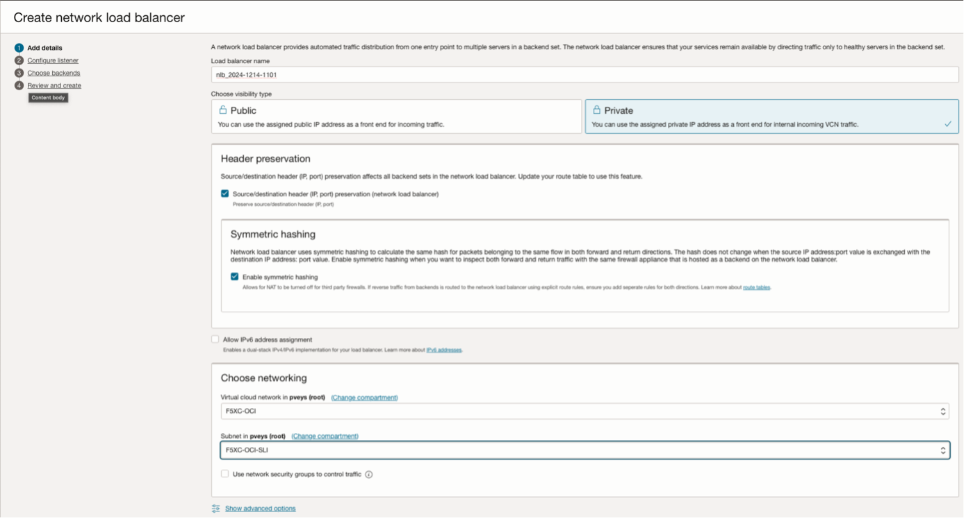 Figure: NLB Configuration